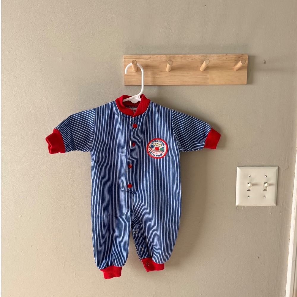 3M Healthtex pinstripe‎ romper